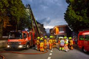 Einsatzübung der Feuerwehr beim Chäslager. (Bild: Edi Ettlin (Stans, 14. September 2018))
