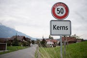 Ortstafel von Kerns. (Bild: Corinne Glanzmann, 3. Oktober 2018)