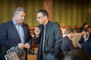 Was läuft schief an der PH Thurgau? GFK-Präsident Walter Hugentobler (SP) und GP-Kantonsrat Peter Dransfeld. (Bild: Andrea Stalder)