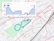 So präsentiert sich auf skisporet.no der Plan der Loipe auf der Kreuzbleiche. Das Höhenprofil des 750 Meter langen Rundkurses ist allerdings etwas gewagt: Die Höhendifferenz pendelt zwischen 680 und 684 Meter über Meer. (Illustration: PD)