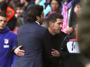 Diego Simeone (rechts) ist bei Atlético Madrid als Trainer längst ein fixer Wert (Bild: KEYSTONE/EPA EFE/JUANJO MARTÍN)