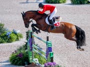 Janika Sprunger im Sattel des Niederländerhengstes Bacardi an den Weltmeisterschaften 2018 in den USA (Bild: KEYSTONE/EPA/ERIK S. LESSER)
