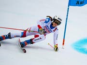 Andrea Ellenberger aus Hergiswil NW während des ersten Laufs in Are. (Bild: Jean-Christophe Bott/Keystone, Are, 14. Februar 2019)