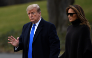 Donald Trump und seine Gattin Melania verlassen am Freitag das Weisse Haus, um das Wochenende in Florida zu verbringen. (Bild: Susan Walsh, 15. Februar 2019)