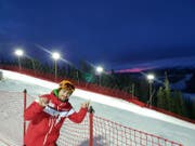 Thomas Wild ist bereits am Morgen auf der Damenpiste unterwegs. Tagwache ist in der Regel um 5 Uhr früh. (Bild: PD)