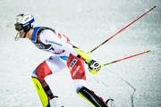 Ramon Zenhäusern hat bereits beim Team-Event eine gute Leistung gezeigt und der Schweiz zu WM-Gold verholfen. (KEYSTONE/Jean-Christophe Bott, 12. Februar 2019)