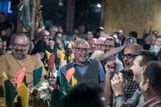 Grossartige Stimmung schon um 19 Uhr - Blick ins Restaurant Obernau während des traditionellen Haxenfrass. (Bild: Pius Amrein, Kriens 18. Februar 2019)