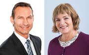 Sie wollen in den Horwer Gemeinderat: SVP-Einwohnerrat Oliver Imfeld und L20-Einwohnerrätin Claudia Röösli. (Bilder: PD)