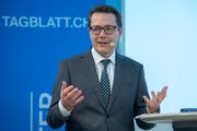 Benedikt Würth (CVP) setzt in den sozialen Medien auf Schlichtheit. (Bild: Urs Bucher, 19. Februar 2019)