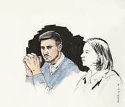 Thomas N. und seine Pflichtverteidigerin während der Urteilsverkündung vor dem Bezirksgericht. (Bild: Sibylle Heusser/Keystone)