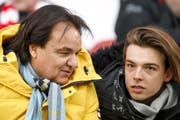 Christian Constantin (links) mit seinem Sohn Barthelemy, Sportchef des FC Sion. (Bild: Salvatore Di Nolfi/KEY)