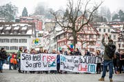 Schulstreiks, Demonstrationen und jetzt ein Vorstoss: Die Jugendlichen in der Stadt machen mit allen Mitteln auf den Klimawandel aufmerksam. (Bild: Mareycke Frehner -2. Februar 2019)