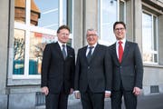 Geniessen nach wie vor das Vertrauen der Kunden (von links): Bruno Polli (NW), Kurt Sidler (LU) und Oliver Britschgi (OW). (Bild: Dominik Wunderli)