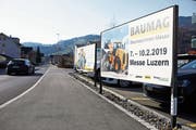 Für die Plakatierung gibt es in Sarnen künftig neue Spielregeln. (Bild: Jakob Ineichen, Sarnen, 19. Februar 2019)
