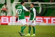 Am 16. Februar gegen Thun spielte Guillemenot erstmals in einem Pflichtspiel für den FC St.Gallen. (Bild: Marc Schumacher)