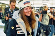 Der Rummel ist grösser geworden. «Ich muss lernen, damit umzugehen», sagt Corinne Suter. (Bild: Walter Bieri/KEY (Kloten, 11. Februar 2019))
