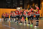 Sarner Jubel nach dem dritten Playoffspiel. Bild: Simon Abächerli