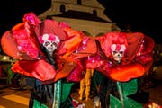 Fantastische Sujets wie diese «Rosen der Nacht» sorgten am Guuggenüberfall für Aufsehen. (Bild:André A. Niederberger, Stans 23. Februar 2019)