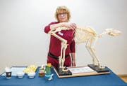Schulleiterin Ute Ledermann informiert am Tag der offenen Tür über Berufe mit Tieren. (Bild: Patrick Hürlimann (Baar, 23. Februar 2019))