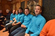 Vertreter des Vereins Jugend Pro Windrad in Oberegg mit Präsident Fabian Ulmann (vorne) als Gäste bei der letzten Grossratssession AI. Bild: Roger Fuchs