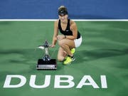 Belinda Bencic rückt dank ihrem Triumph am Turnier in Dubai im WTA-Ranking vor (Bild: KEYSTONE/EPA/ALI HAIDER)