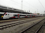 Dieser Zug fährt eigentlich in London, statt in Konstanz. (Bild: Michael Ebneter)