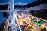 Der Vergnügungspark des Brautpaars wurde am Montag kurz für die Einheimischen geöffnet. (Bild: Gian Ehrenzeller/Keystone, St. Moritz, 25. Februar 2019)