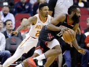 James Harden schaffte es in der Partie gegen Atlanta nach 32 Spielen erstmals wieder nicht, mindestens 30 Punkte zu erzielen (Bild: KEYSTONE/FR171023 AP/ERIC CHRISTIAN SMITH)