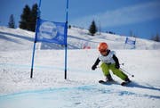Mit Vollgas um die Tore: Die Kinder und Jugendliche hatten grossen Spass am SCU Ski- und Snowboard-Cup. (Bild: PD)