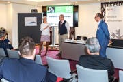 Zur Exportfinanzierung sprachen Verena Utzinger (Schweizerische Exportversicherung), Beat Egloff (Thielenhaus Superfinish Innovation AG, Matzingen) und Thomas Kaufmann (UBS). (Bild: PD)
