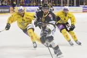 Die Thurgauer Joel Steinauer (links) und Patrick Brändli sind Thibault Frossard auf den Fersen. (Bild: Stéphane Gerber/Photo BIST)