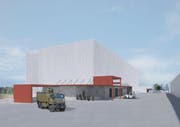 So soll der neue Container-Stützpunkt in Emmen aussehen. (Visualisierungen: PD/VBS)