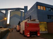 Die Feuerwehr Frauenfeld vor der Zuckerfabrik