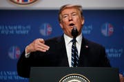 US-Präsident Donald Trump bei der heutigen Pressekonferenz. (Bild: Evan Vucci/AP)