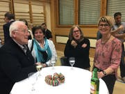 Elisabeth Hollenstein (rechts) vom Gewerbeverein organisierte den Anlass. (Bild: Urs Nobel)