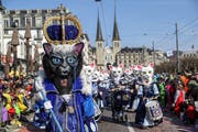 Die Chatzemusig Lozärn mit dem Motto Königinnen der Katzen. (Bild: Philipp Schmidli)