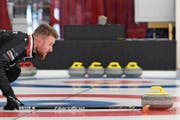 Grösste Schweizer Goldhoffnung: Skip Yannick Schwaller mit dem Curlingteam Bern Zähringer. (Bild: Urs Lindth/Freshfocus (Thun, 15. Februar 2019))