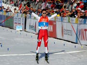Triumphator im Weltcup und an der WM: Jarl Magnus Riiber (Bild: KEYSTONE/AP/MATTHIAS SCHRADER)