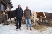 Sie sind seit November auf Kafferahmdeckeln zu sehen (von links): Leo und Benno Nietlispach. Bilder: Johanna Lippunter