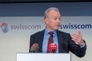 Urs Schaeppi, CEO Swisscom, am Donnerstag in Zürich. Bild: Walter Bieri/Keystone