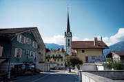 Im Kirchturm Kerns gibt es seit 2016 eine Mobilfunkanlage. (Bild: Corinne Glanzmann)