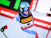 Wendy Holdener nach ihrer Super-G-Fahrt in Are (Bild: KEYSTONE/JEAN-CHRISTOPHE BOTT)