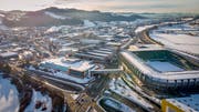 Das Industriegebiet von Winkeln ist eines der wichtigsten wirtschaftlichen Stadtentwicklungsgebiete der Region. Hier beteiligen sich St.Gallen, Gossau, Gaiserwald und Privatunternehmen gemeinsam an der Suche nach neuen Visionen. (Bild: Urs Bucher - 16. Januar 2019)