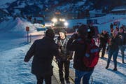 Fabian Böschs Empfang in seinem Heimatdorf hat für grosses Medieninteresse gesorgt. (Bild: Roger Grütter (Engelberg, 9. Februar 2019))