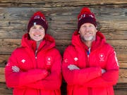 Ein äusserst erfolgreiches Duo: Noé und Vater Michel Roth (Bild: KEYSTONE/ALEXANDRA WEY)