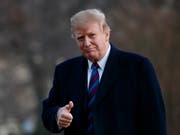 Nach seinem jährlichen Gesundheitscheck hat sich US-Präsident Donald Trump am Freitag (Ortszeit) erfreut gezeigt. (Bild: KEYSTONE/AP/CAROLYN KASTER)