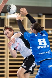 Der Gossauer Niels Ham (links) trifft gegen Luzerner sechs Mal. (Bild: Benjamin Manser)