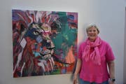 Künstlerin Lilo Michel aus Ebnat-Kappel widmet sich der Acryl- und Ölmalerei. (Bild: Anina Rütsche)