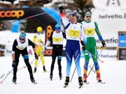 Im Zielsprint nicht zu bezwingen: Dario Cologna triumphierte zum 4. Mal am Engadin Skimarathon (Bild: KEYSTONE/EPA KEYSTONE/ENNIO LEANZA)