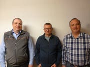 Die drei Neuen (von links): der neue Betriebsleiter Werner Arnold, der neue Beisitzer Markus Gisler sowie der neue Präsident Bruno Arnold. Bild: (PD, Unterschächen, 8. März 2019)